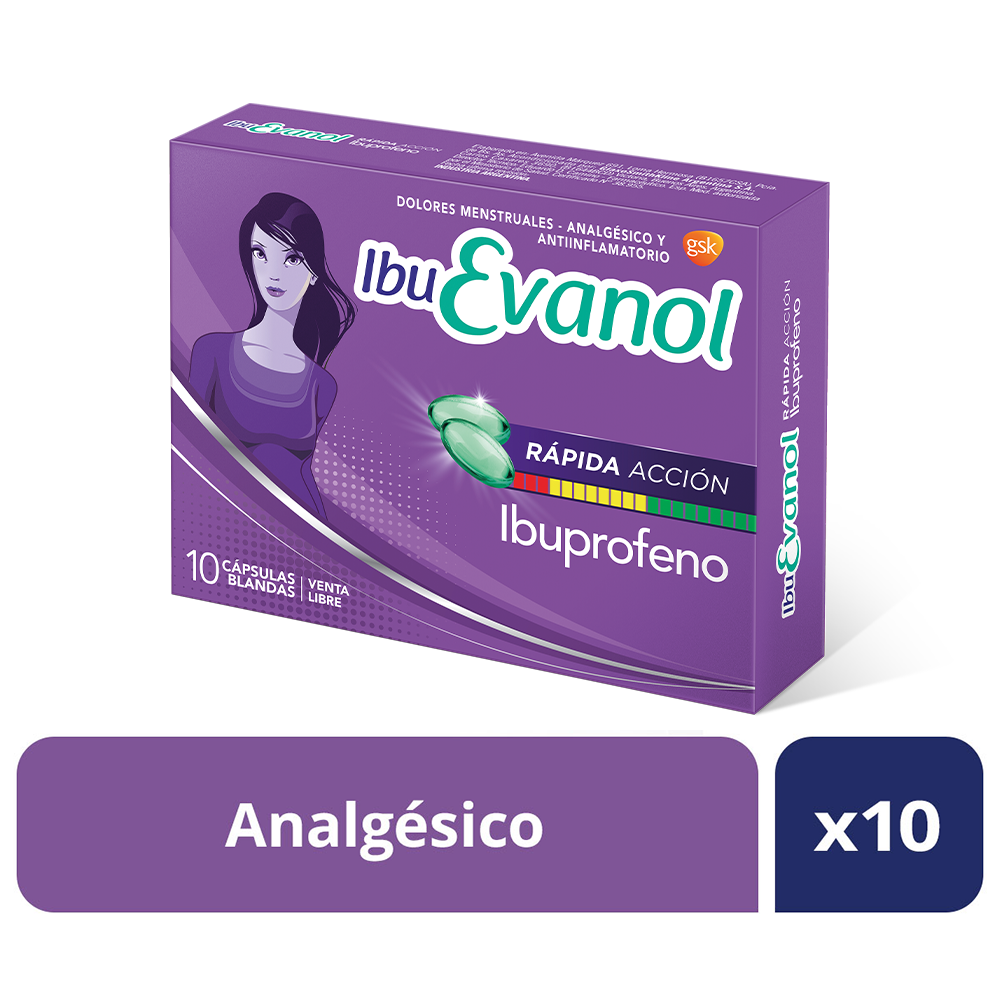 IBU EVANOL RAPIDA ACCION X10