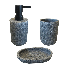 BUNGUIS SET JABONERA+DISPENSER+VASO PORTA CEPILLOS GRIS