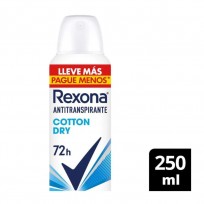 REXONA ANTITRANSPIRANTE X250ML.COTTON DRY 