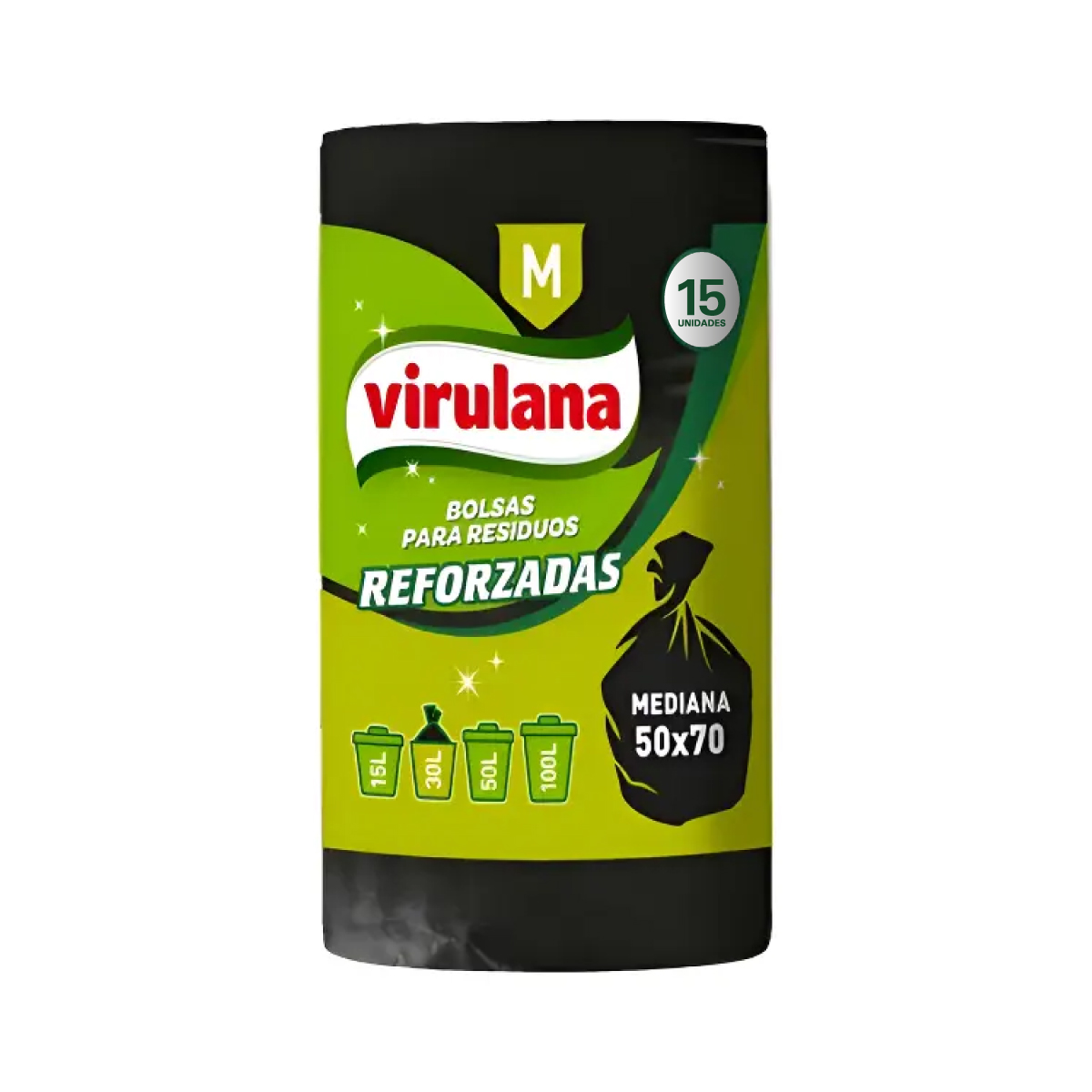VIRULANA BOLSA RESIDUOS 50X70 M X15U