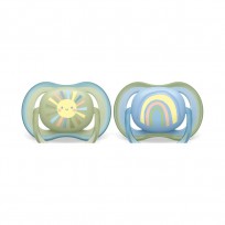 AVENT CHUPETE ULTRA AIR 0-6M VERDE Y CELESTE X2