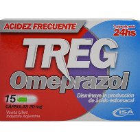 TREG OMEPRAZOL 20 MG CÁPSULAS X 15 CÁPSULAS