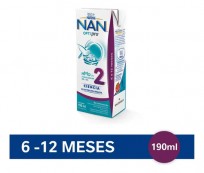 NAN 2 OPTIPRO LECHE INFANTIL LISTA PARA TOMAR BRICK X 190 ML