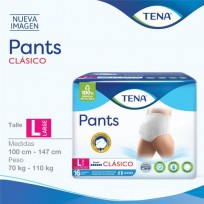 TENA PANTS CLASICO ROPA INTERIOR TALLE L X16 