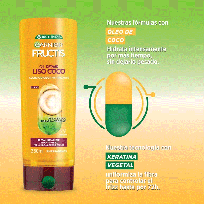 FRUCTIS ENJUAGUE X350 COCO LISOS 