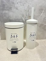 BUNGUIS SET ESCOBILLA DE BAÑO + TACHO 365 BLANCO
