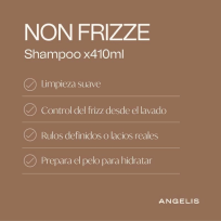 ANGELIS SHAMPOO NON FRIZZE LACIO Y RULO X410ML. 