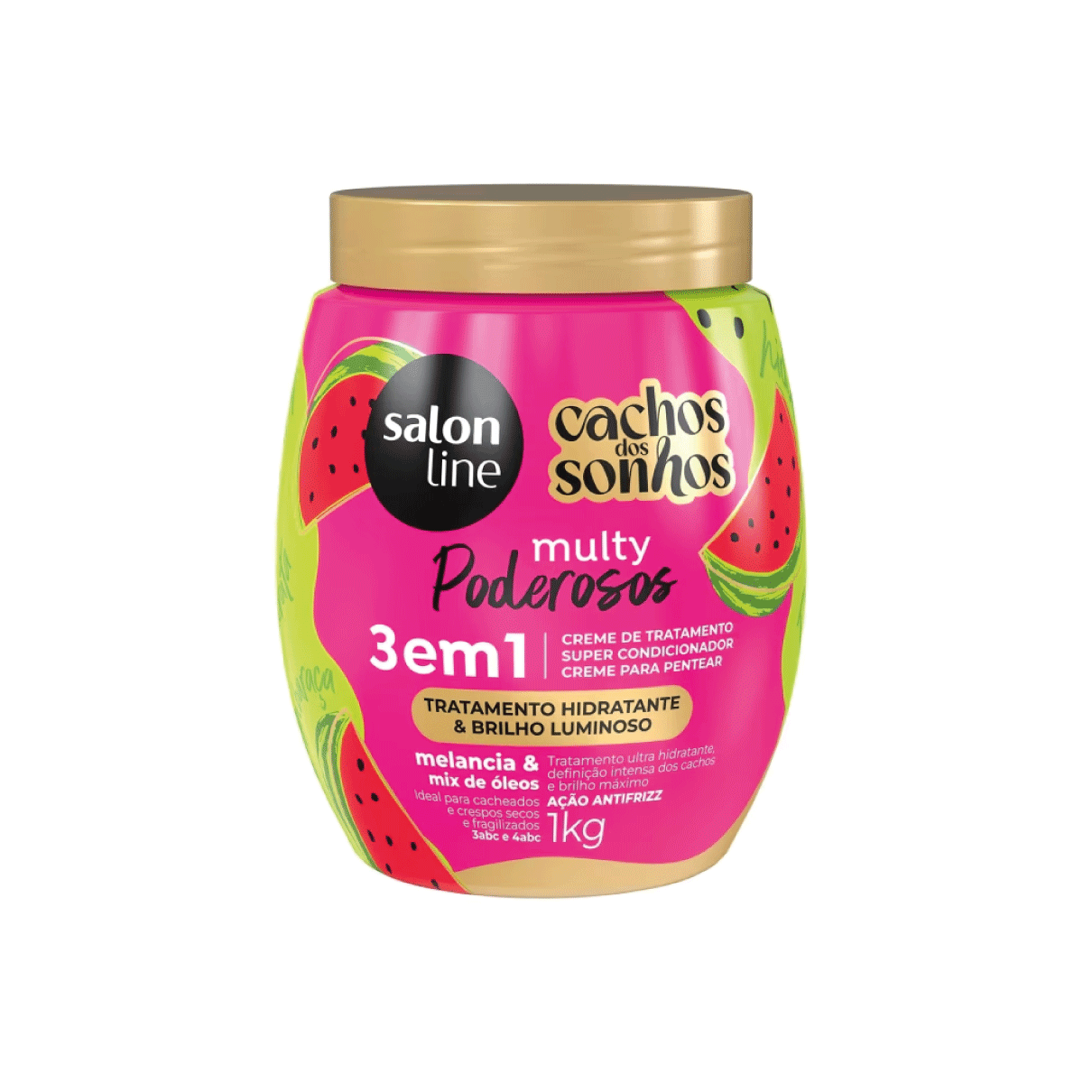 SALON LINE CACHOS DOS SONHOS 3 EN 1 MELANCIA X1K. 