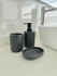 BUNGUIS SET JABONERA+DISPENSER+VASO PORTA CEPILLOS NEGRO