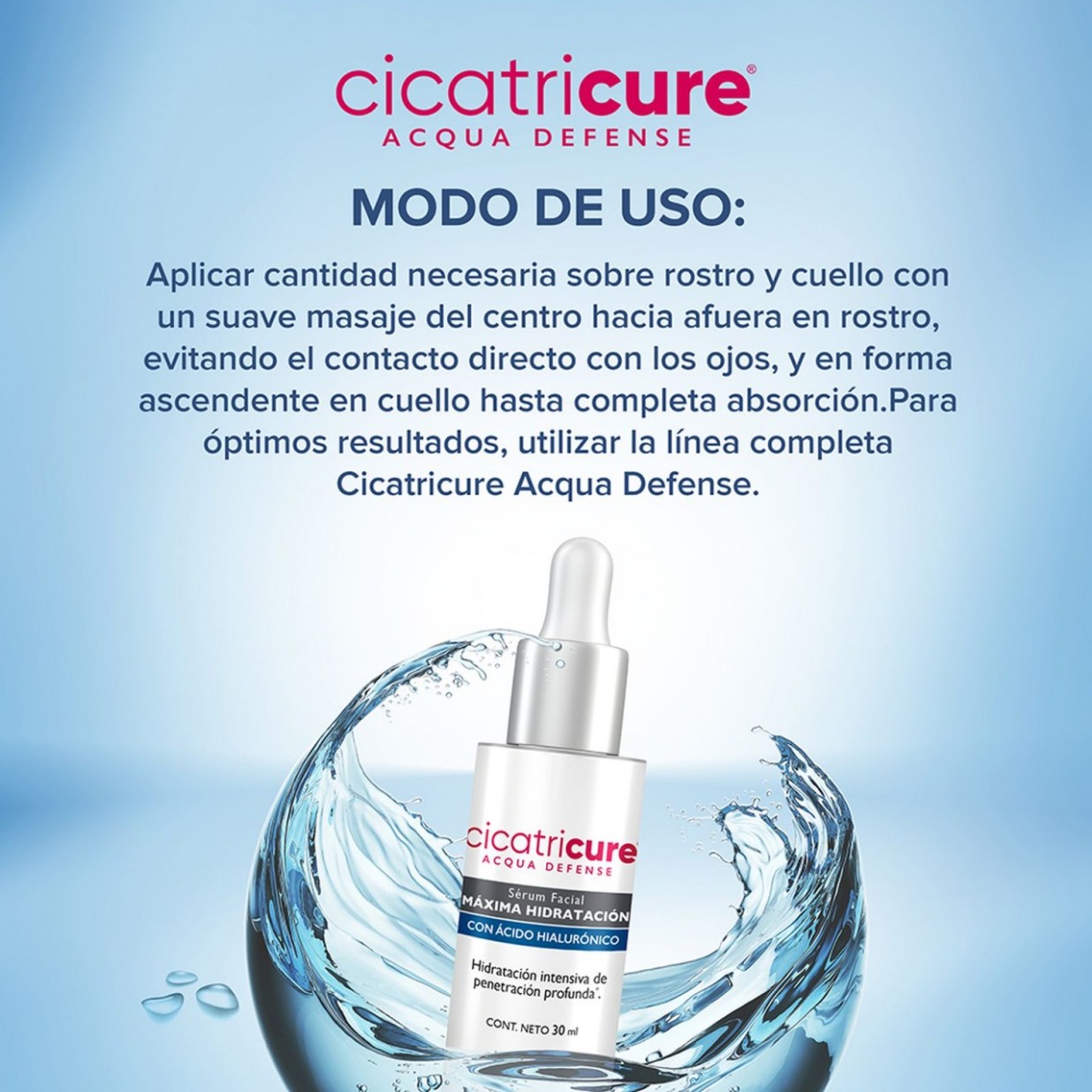 CICATRICURE AQUA DEFENSE SERUM X30