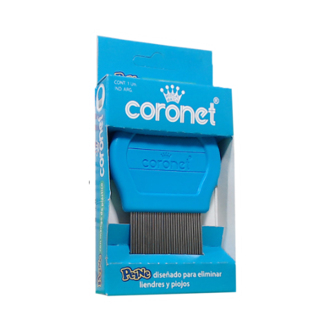 CORONET PEINE PARA PEDICULOSIS CON MANGO DE PLÁSTICO 