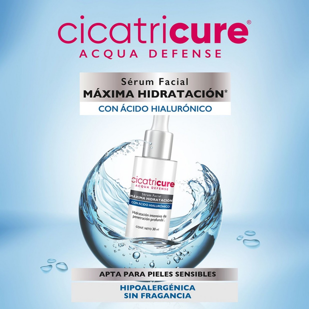 CICATRICURE AQUA DEFENSE SERUM X30