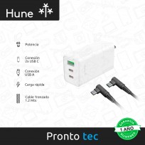 HUNE NOMADE KIT 65W + CABLE TRENZADO BLANCO