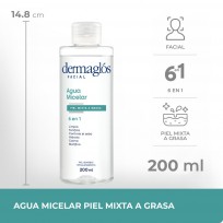 DERMAGLOS AGUA MICERAL FACIAL.X200ML P/MIXTA A GRASA