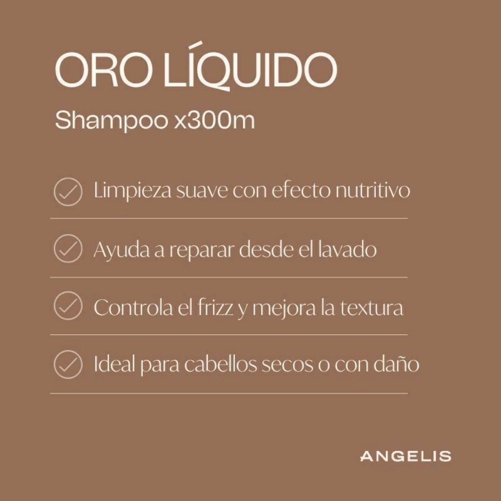 ANGELIS SHAMPOO ORO LIQUIDO CON ARGAN X300ML