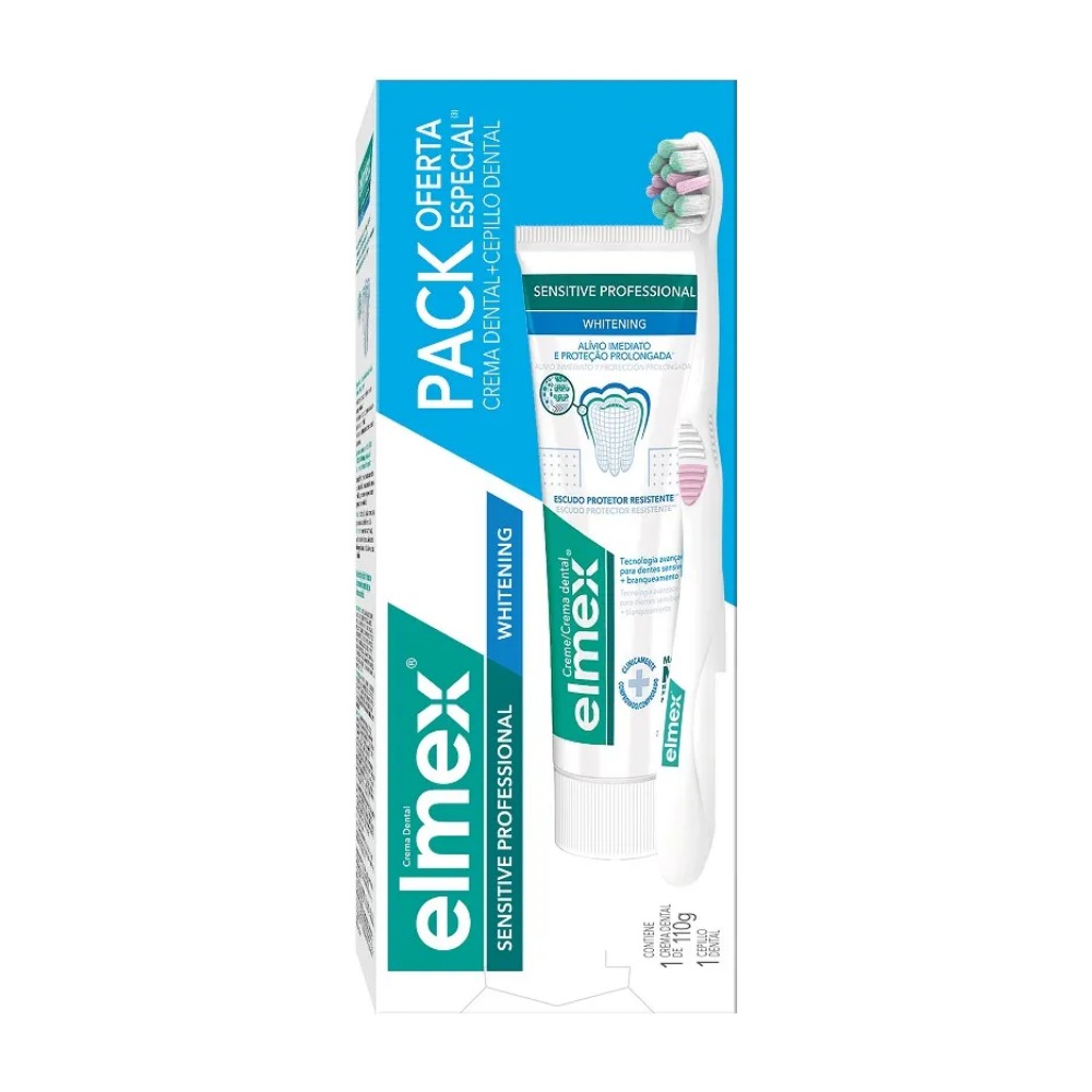 ELMEX PACK CREMA DENTAL SENSITIVE WHITENING 110 G + CEPILLO