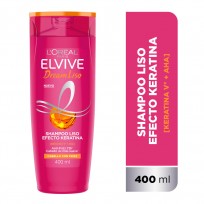 ELVIVE SHAMPOO DREAM LISO EFECTO KERATINA X400 ML.
