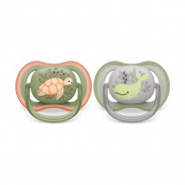 AVENT CHUPETE ULTRA AIR 6-18M TORTUGA Y BALLENA X2