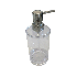 BUNGUIS SET JABONERA+DISPENSER+VASO PORTA CEPILLOS CRISTAL