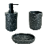 BUNGUIS SET JABONERA+DISPENSER+VASO PORTA CEPILLOS NEGRO