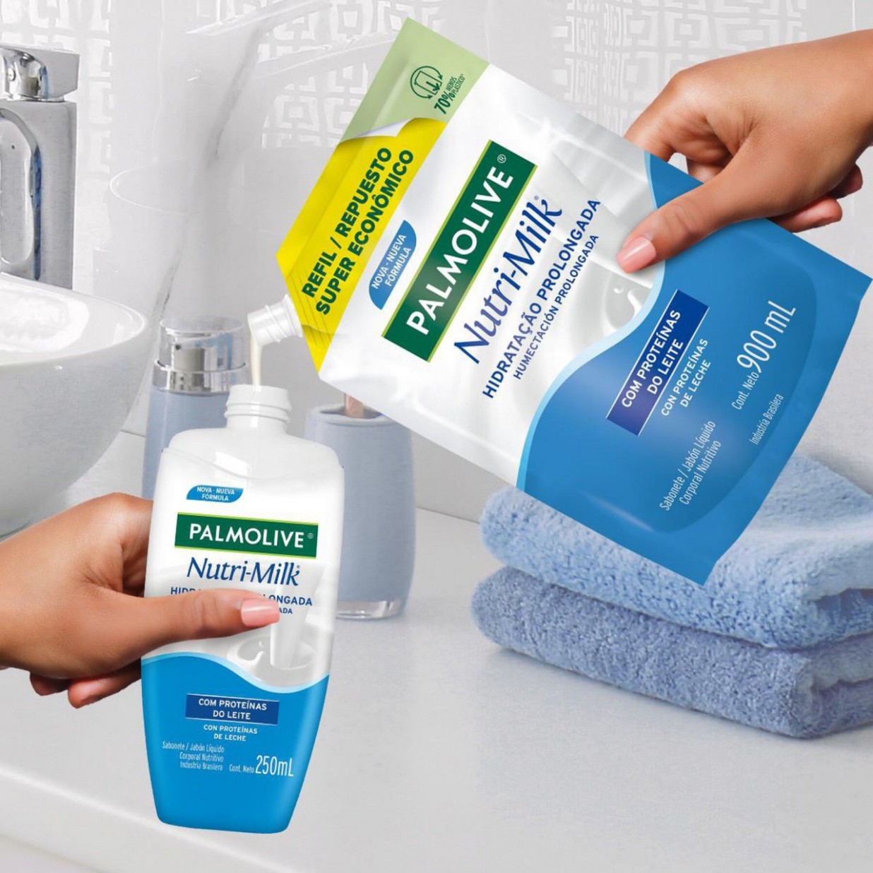 PALMOLIVE JABÓN LIQUIDO DP X900 NUTRI-MILK