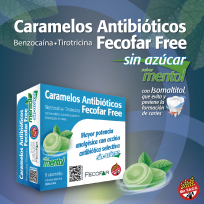 CARAMELOS ANTIBIOTICOS FECOFAR FREE MENTOL SIN AZUCAR