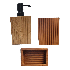 BUNGUIS SET JABONERA+DISPENSER+VASO PORTA CEPILLOS DE BAMBOO