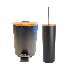 BUNGUIS SET ESCOBILLA DE BAÑO+TACHO NORDICO NEGRO