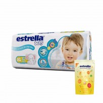 PAÑALES ESTRELLA KIT 3 PAQUETES X36U + TOALLITAS HÚMEDA