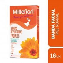 MILLEFIORI BANDAS DEPILATORIAS X 16 PIEL NORMAL