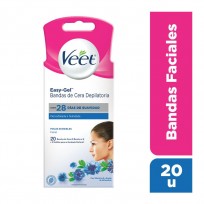 VEET BANDAS DEPILATORIAS X20 FACIAL SENSIBLE