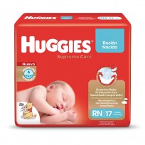 HUGGIES SUPREME CARE RECIEN NACIDO X17U.     