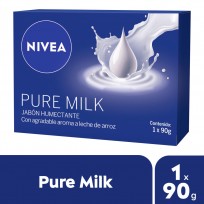 Jabón Nivea Pure Milk Humectante Para Todo Tipo De Piel x90gr