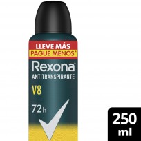 REXONA ANTITRANSPIRANTE X250ML. V8 MEN     