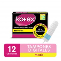 KOTEX TAMPONES DIGITALES MEDIO X12U