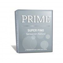 PRIME PRESERVATIVO GRIS SUPER FINO X 3