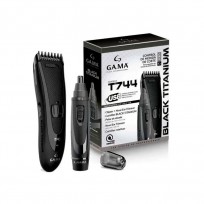 GAMA PACK CLIPPER + NOSE/EAR TRIMMER TITANIUM. 744  