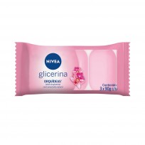 NIVEA JABON 3 X 90 GRS GLICERINA ORQUIDEAS