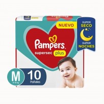 PAMPERS SUPERSEC PLUS X10 M   