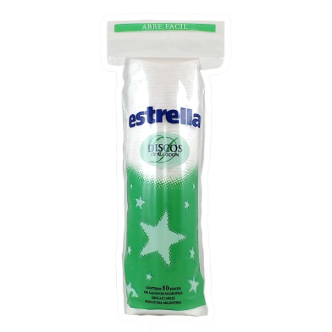 ESTRELLA DISCOS DE ALGODON DESMAQUILLANTES 3 X 80U