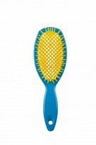 DOMPEL CEPILLO FAVO OVALADO AZUL Y AMARILLO