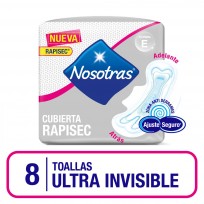 NOSOTRAS TOALLAS X8 ULTRA INVISIBLE RAPISEC