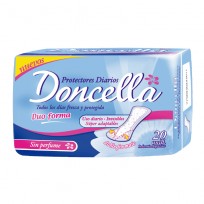 DONCELLA PROTECTORES DIARIOS X 20 DUO FORMA SIN PERFUME 