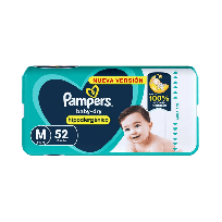 PAMPERS BABYDRY X52U TALLE M.        