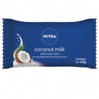 NIVEA JABON 3X125 COCONUT MILK