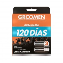GROOMEN 300 CARTUCHOS 3 FILOS X2 UNIDADES 