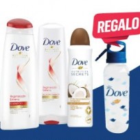 Combo Dove Sh y Enj Regeneración extrema x400 + Deo Ritual de reparación  + Botella de regalo