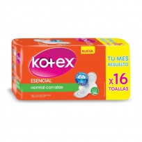 KOTEX TOALLA X16 NORMAL ALAS ESENCIAL