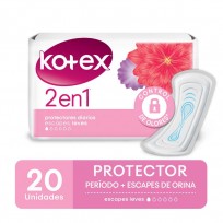 KOTEX PROTECTORES X20 2 EN 1         