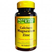 NATURAL LIFE CALCIO MAGNESIO ZINC SUPRIMIDOS X60 COMPRIMIDOS